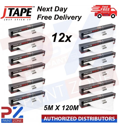 12 X JTAPE PREMIUM MASKING SHEETING FILM 5M X120M - NEXT DAY FREE DELIVERY